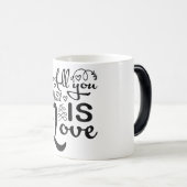 Sie brauchen nur Liebe Verwandlungstasse (VorderseiteRechts)