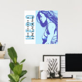 Sie brauchte ein Held Poster (AI-generiertes Desig (Heimbüro)