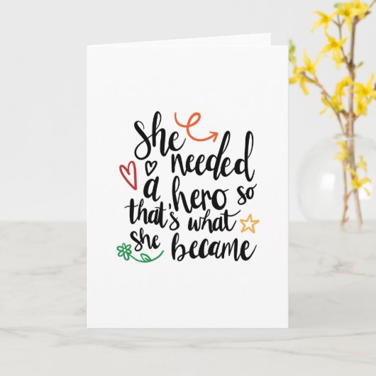 Sie brauchte einen Helden Karte (Gelbe Blume)