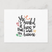 Sie brauchte einen Helden Postkarte (Vorderseite)