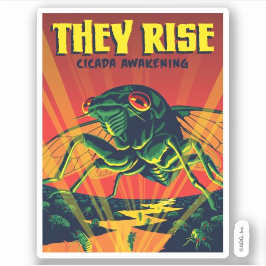 Sie bringen Cicada zum Erwachen Aufkleber (Vorderseite)