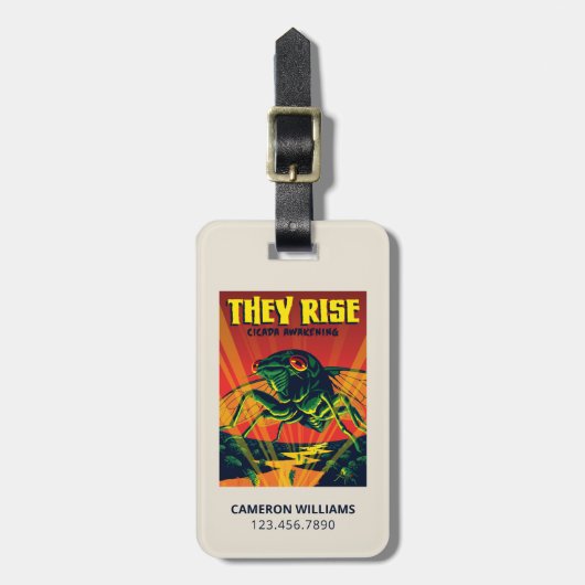 Sie bringen Cicada zum Erwachen Gepäckanhänger (Vorderseite vertikal)