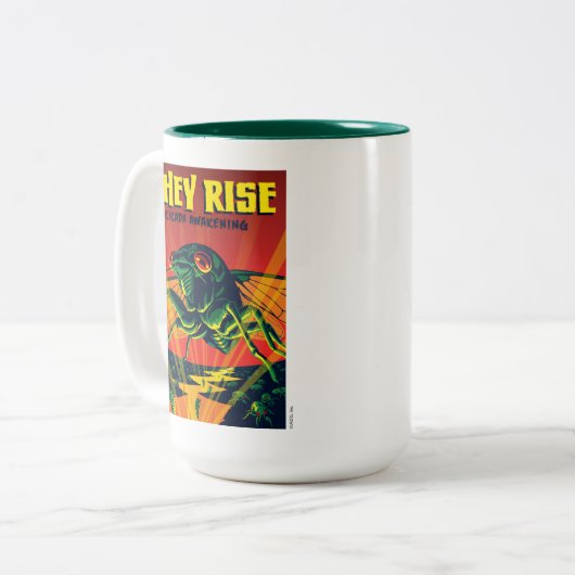 Sie bringen Cicada zum Erwachen Zweifarbige Tasse (Vorderseite Links)