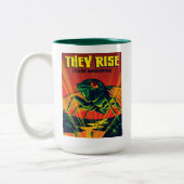 Sie bringen Cicada zum Erwachen Zweifarbige Tasse (Links)