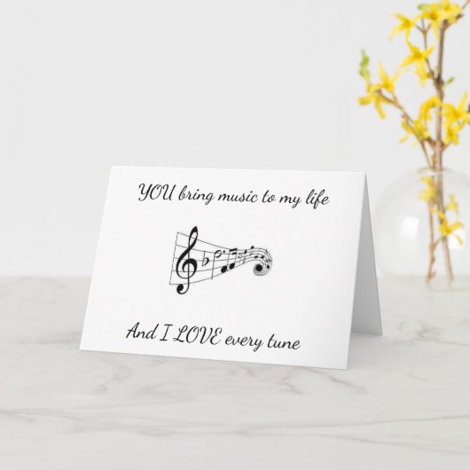 SIE BRINGEN MUSIK IN MEINES LEBEN - LIEBENDE GEBUR KARTE (Gelbe Blume)