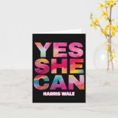 Sie Can Harris Wheimer 2024 Karte (Gelbe Blume)