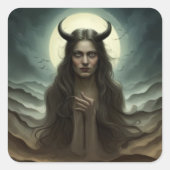 sie dämonische Aufkleber (Vorderseite)