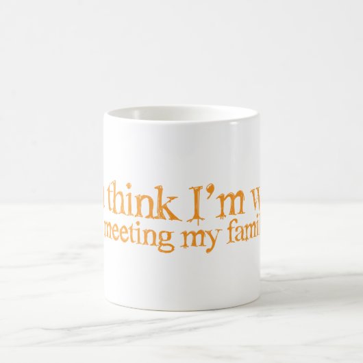 Sie denken, dass ich merkwürdig bin. Versuch, der Kaffeetasse (Mittel)
