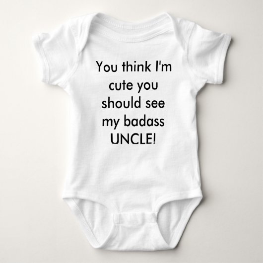 Sie denken, dass ich… sehe meinen ONKEL niedlich Baby Strampler (Vorderseite)