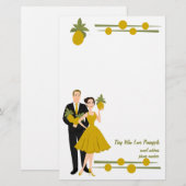 Sie, die Ananas Liebe Briefpapier (Vorne/Hinten)