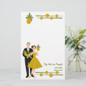 Sie, die Ananas Liebe Briefpapier (Stehend Vorderseite)