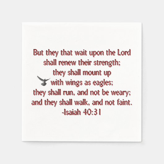 Sie, die auf den Herrn warten Serviette (Vorderseite)