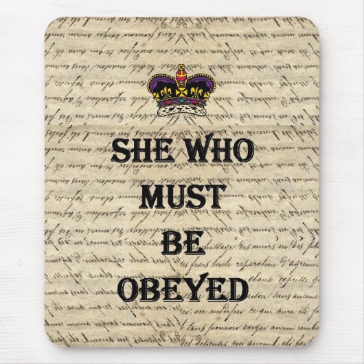 Sie, die befolgt werden muss mousepad (Vorne)