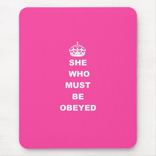 Sie, die befolgt werden muss mousepad (Vorne)