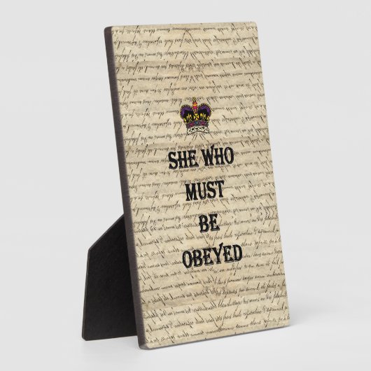 Sie, die gehorcht werden muss fotoplatte (Seite)