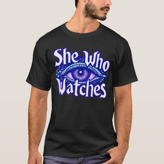 Sie, die guckt T-Shirt (Vorderseite)