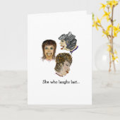 Sie, die letzte Funny Gals lacht Karte (Gelbe Blume)