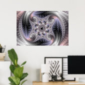 Sie drehen mich um - Fraktal Art Poster (Heimbüro)