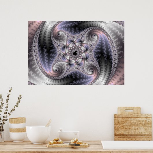 Sie drehen mich um - Fraktal Art Poster (Küche)