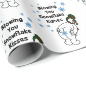 Sie durchbrennend, küsst Schneeflocke Packpapier (Rolleneckpunkt)