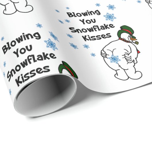 Sie durchbrennend, küsst Schneeflocke Packpapier (Rolleneckpunkt)