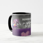 Sie dürfen Erholung Regenbogen Glitzer Unicorn Tasse (Vorderseite Links)