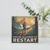 Sie dürfen neu starten dankeskarte (Stehend Vorderseite)