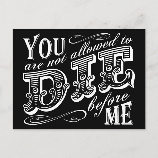Sie dürfen nicht vor mir die werden postkarte (Vorderseite)