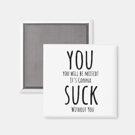 Sie entkommen, verlassend magnet (Vorderseite/Rückseite)