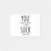 Sie entkommen, verlassend post-it klebezettel (Vorderseite)