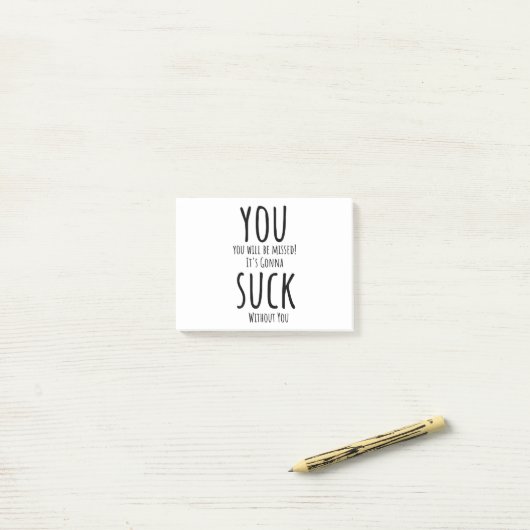 Sie entkommen, verlassend post-it klebezettel (Auf Schreibtisch)