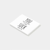 Sie entkommen, verlassend Postnotizen Post-it Klebezettel (angewinkelt)