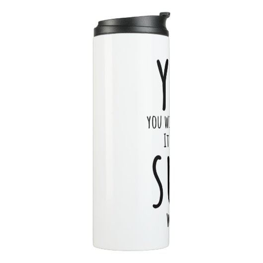 Sie entkommen, verlassend thermosbecher (Nach links gedreht)