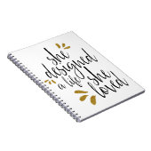 "Sie entwarf ein Leben, das sie" Zeitschrift Notizblock (Rechte Seite)