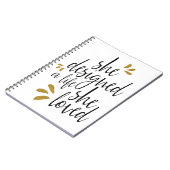 "Sie entwarf ein Leben, das sie" Zeitschrift Notizblock (Linke Seite)