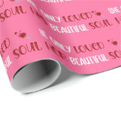 Sie/er liebte nur sein/ihr schönes Soul Pink Geschenkpapier (Rolleneckpunkt)
