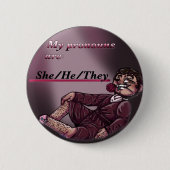 Sie/Er/Sie Schauspieler/in! Mark Pronoun Button (Vorderseite)