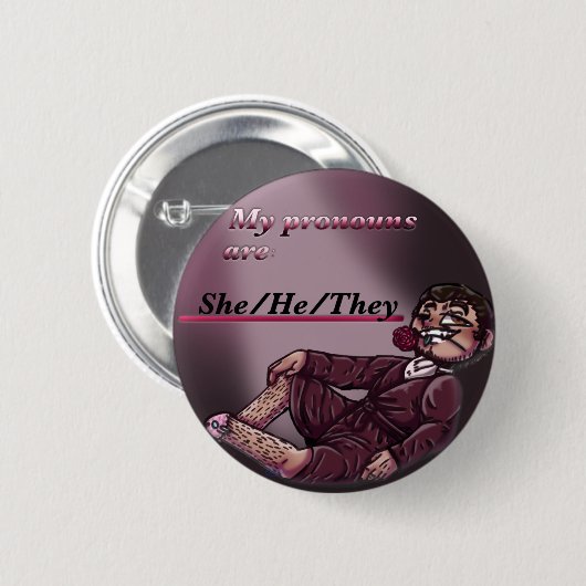 Sie/Er/Sie Schauspieler/in! Mark Pronoun Button (Vorne & Hinten)