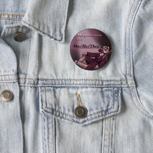 Sie/Er/Sie Schauspieler/in! Mark Pronoun Button (Beispiel)