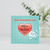 Sie ergänzen mich jigsaw puzzle Hochzeit Einladung (Stehend Vorderseite)