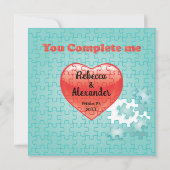 Sie ergänzen mich jigsaw puzzle Hochzeit Einladung (Vorderseite)