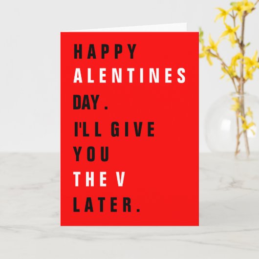 Sie erhalten die "V" später Red Valentine Day Card Karte (Gelbe Blume)