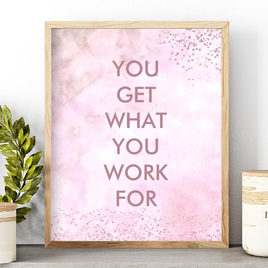 Sie erhalten, was Sie für ein Wasserfarbangebot ar Poster