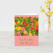 "SIE ERHELLEN MEINE WELT" /ANNIVERSARY KARTE (Gelbe Blume)
