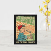 Sie erinnerte sich, wer sie war, und das Spiel ver Karte (Gelbe Blume)