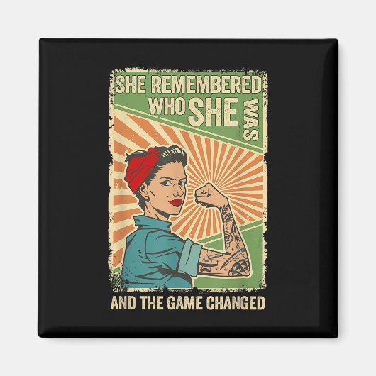 Sie erinnerte sich, wer sie war, und das Spiel ver Magnet (Vorne)