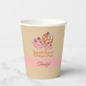 Sie ernten, was Sie Pflanze Erntedank Abendessen Pappbecher (Rückseite)