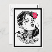 SIE ERWARTET DIE TRÄUME POSTKARTE (Vorne/Hinten)