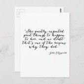 Sie erwartete ruhig Großes Postkarte (Vorne/Hinten)