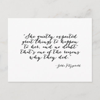 Sie erwartete ruhig Großes Postkarte